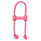 KONG Puppy Goodie Bone w/ Rope Pink