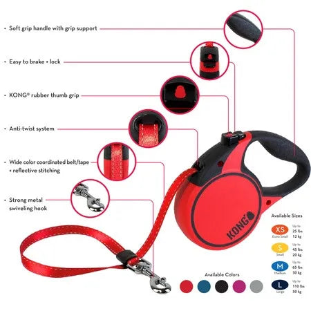 KONG Retractable Leash Terrain Black