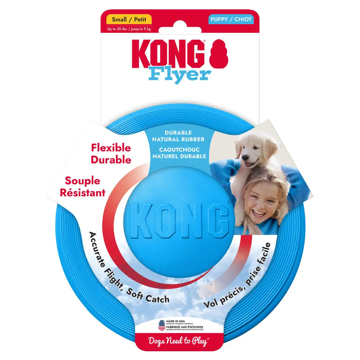 KONG Puppy Flyer, Blue